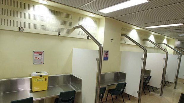 The injecting rooms at Sydney's Medically Supervised Injecting Centre at Kings Cross.