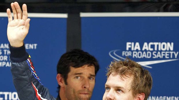 Odds on: Sebastian Vettel (right) is favoured for a third title with Mark Webber runner-up.