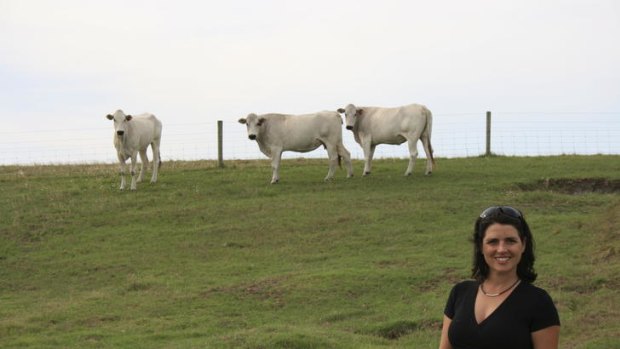 Daniela Mollica and Chianina cattle.