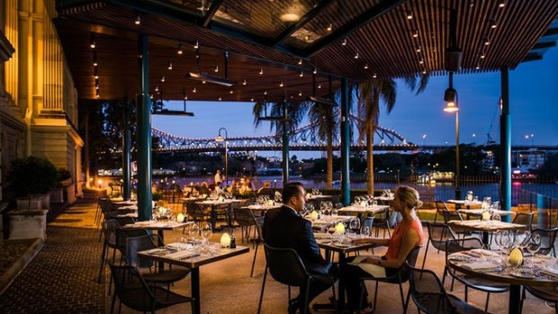 Take a seat on the romantic fairylit terrace with box seat Story Bridge vistas out front or in the heritage dining room with soaring ceilings and be treated to some top Mod Oz cuisine...