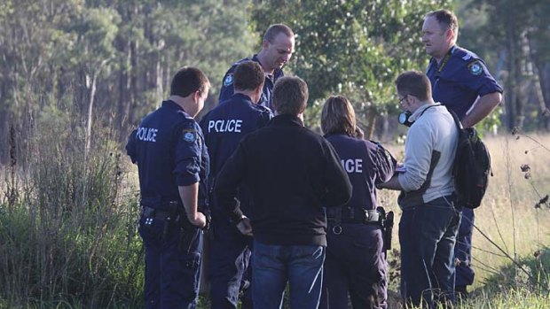 Police search bushland in Shalvey.