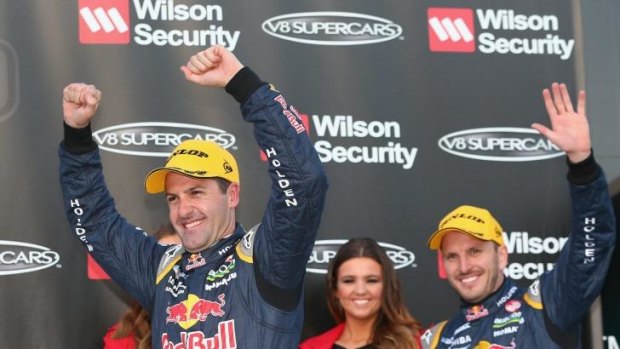 Whincup, left, is looking forward to the new Penske challenge.