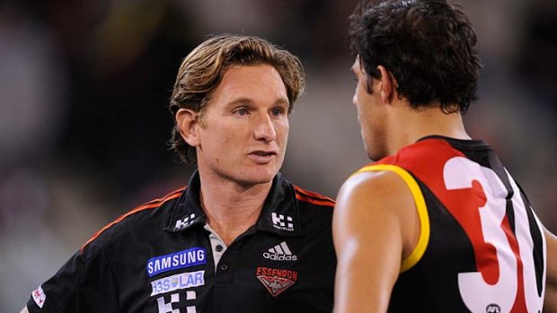 Essendon coach James Hird was one of last night's inductees to the AFL Hall of Fame.