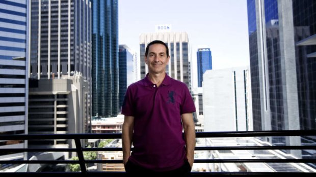 Perth businessman Tony Sage in his Perth Penthouse early last year.