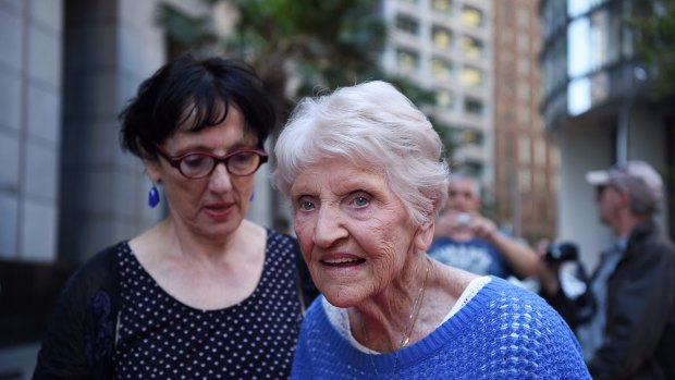 Eileen Piper, 92, arrives at the royal commission.