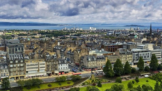 City escape: The skyline of Edinburgh.
