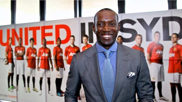 Red card &#8230; former United player Dwight Yorke.