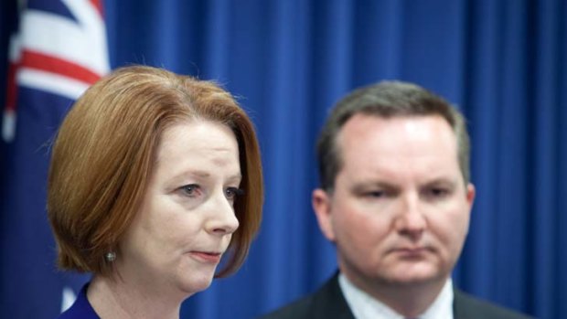 Tough decision ... Julia Gillard and Immigration Minister Chris Bowen.