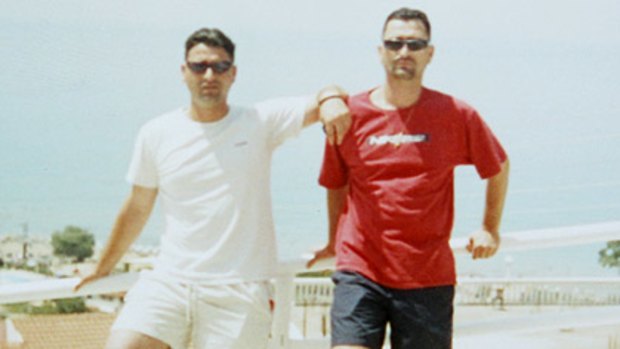 Steven Bosevski,  left, with his twin bother, Steve,  in Greece.