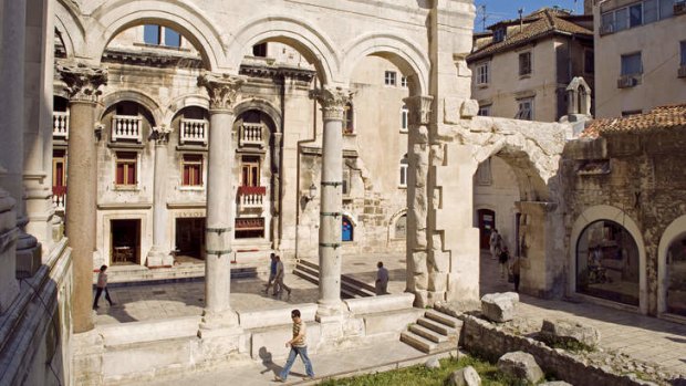 Town within a city: the palace of Diocletian in Split.
