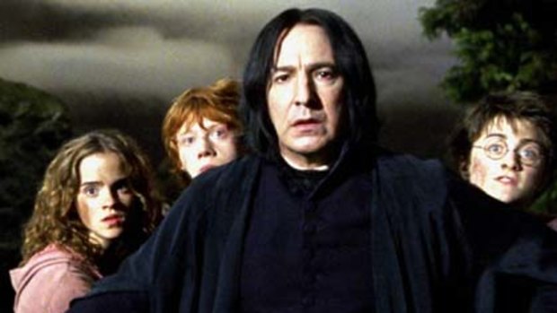 Alan Rickman is brilliant as Severus Snape despite the black hair and cape.