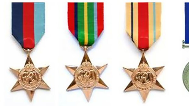The medals stolen from the 89-year-old war veteran.