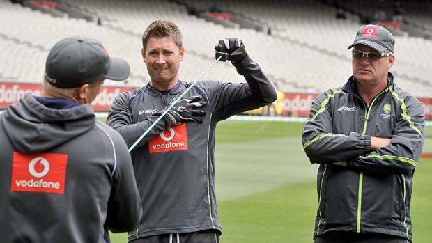 Inside view ... Dean Jones with Michael Clarke at the MCG.