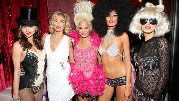 Adults only: Miranda Kerr and friends at Miranda Kerr's Sexy Circus Halloween in New York City.