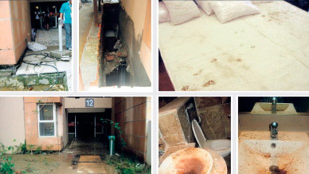 These images obtained by the BBC show the conditions inside rooms at the athletes village being used for the Commonwealth Games in Delhi.
