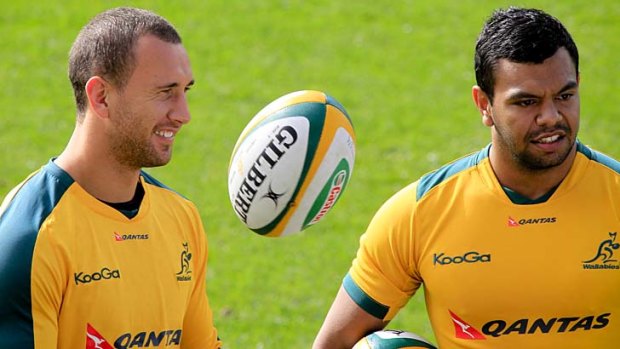 "He's a class player. Once he's right and gets his body right and gets his knee right  ... It's really up to him" ... Kurtley Beale on Quade Cooper.