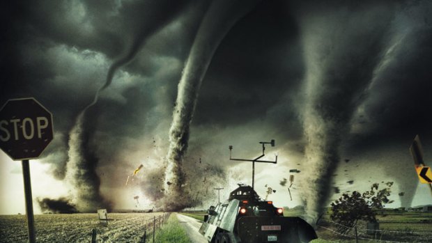 A scene from the IMAX movie Tornado Alley.