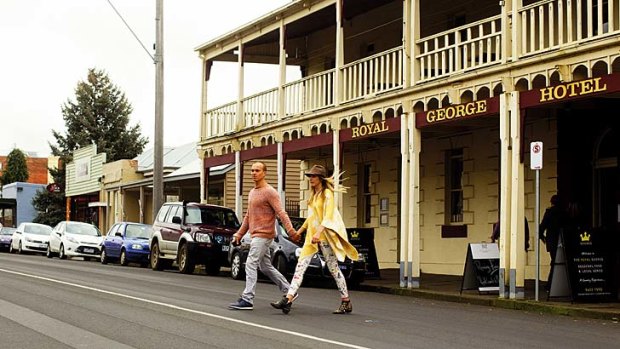 Weekend delights ... Arabella and Chris in Kyneton.