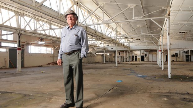 Jack Caple, 93, worked for Fletcher Jones for 33 years. Now the factory is a shadow of its former self.