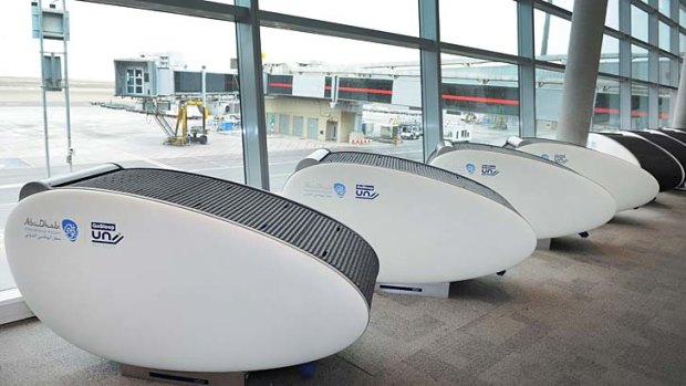 Abu Dhabi International Airport has installed 20 'sleeping pods' for passengers, with a futher 35 to be fitted later this year.
