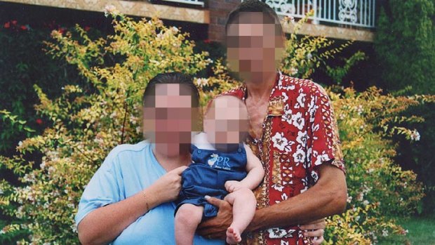 Tracey Lee Moncrieff and Brett Peter Cowan, with the couple's child, in a photo taken just weeks after Daniel Morcombe went missing.