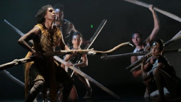 Bangarra Dance Theatre production <i>Lore</i>: Dancer Elma Kris and others perform an excerpt of <i>Sheoak</i>.   