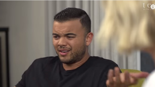 Guy Sebastian is unimpressed with his wife's questioning.
