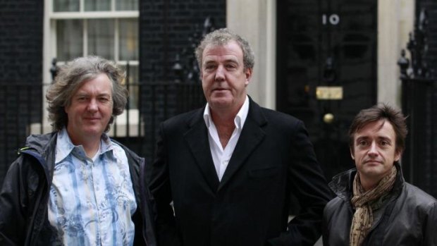Sticking together ... Former Top Gear hosts, from left, James May, Jeremy Clarkson and Richard Hammond.
