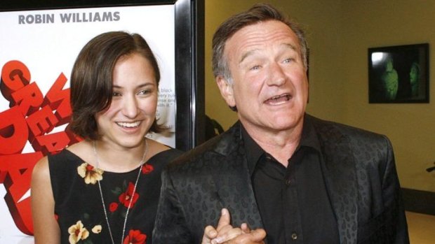 Happy memory ... Zelda Williams, left, with her father Robin Williams in Los Angeles in 2009.