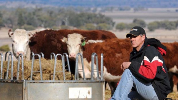 Making a stand ... third-generation farmer James Bishop will be locking the gate.