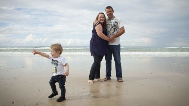 No regrets … Rachel and Stuart Maloney, with son Nate, had to find $30,000 for IVF treatment.