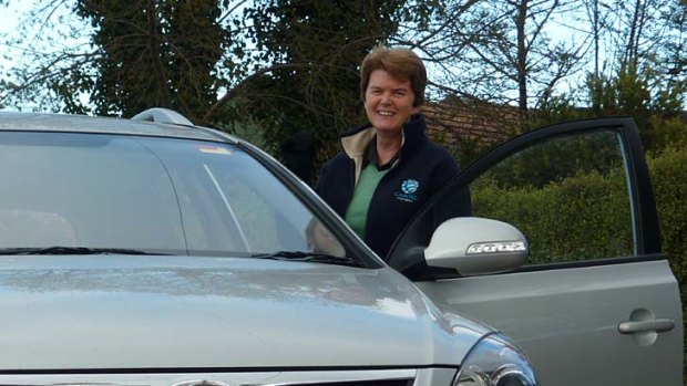 Happy customer . . . Heather Reid is pleased with the efficiency of her diesel Hyundai i30.