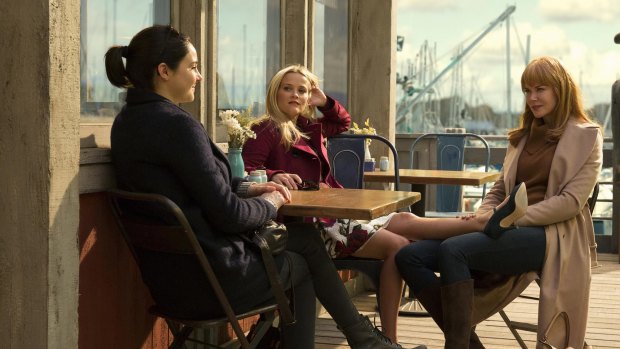'We were frustrated because there wasn't the roles for us' ... Nicole Kidman (right) in Big Little Lies with Shailene Woodley (left) and Reese Witherspoon.