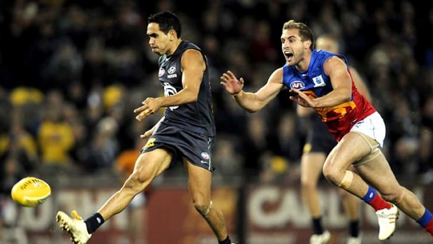 Carlton's Eddie Betts booted five goals the last time these teams met.