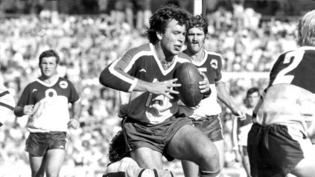 In full flight: Farragher, playing against Cronulla in 1978, said on Wednesday that he hopes Alex McKinnon makes a full recovery "and has a happy life".