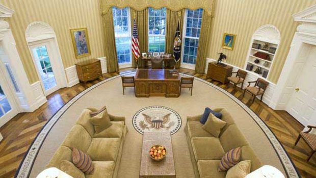 Barack Obama's Oval Office renovation.