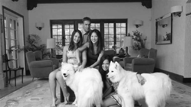 Chua with her family.