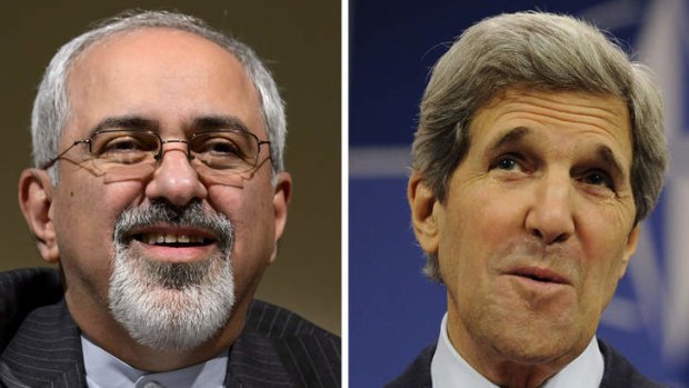 Negotiations: Iranian Foreign Minister Mohammad Javad Zarif and US Secretary of State John Kerry.