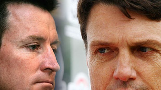 Rumours rife ... is Paul Roos (right) being lined up to replace John Worsfold as Eagles coach?