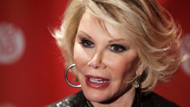 Comedian Joan Rivers at the premiere of a documentary.