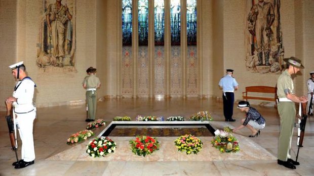 No change to words ... The Tomb of the Unknown Soldier at the Australian War Memorial.