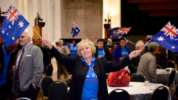 A supporter at the party's campaign launch.