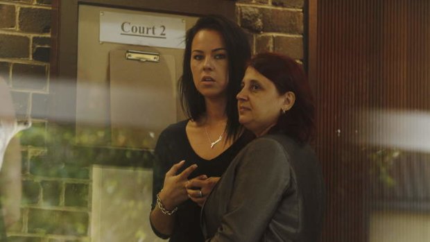 "Gross breach of trust" .. Jenna-Lee Hughes, left, at court before sentencing.