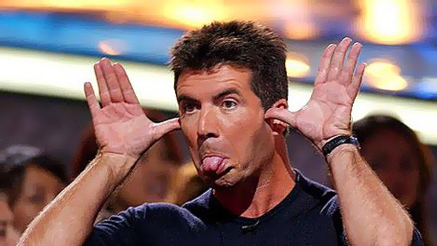 Waving goodbye to meat ... Simon Cowell comes in support of vegetarianism.