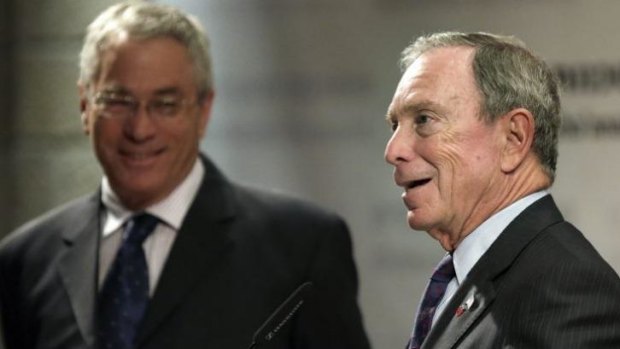 Former New York Mayor Michael Bloomberg speaks during a news conference of the Genesis Prize Foundation in Jerusalem.
