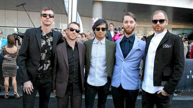 Radio kings Birds of Tokyo on the black carpet  at the ARIA awards in November.