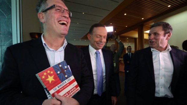 Prime Minister Tony Abbott launched The Mandarin Code by Steve Lewis and Chris Uhlmann last year.