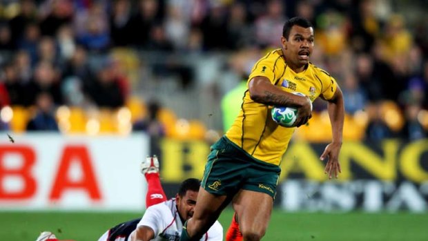Main man  ...   Kurtley Beale is back in action for the Wallabies tomorrow.