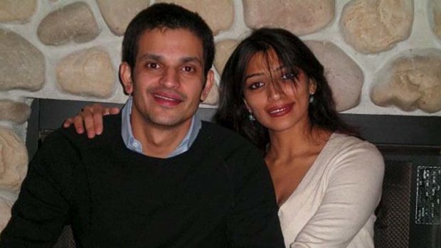 Sacked ... Sid Vaikunta pictured here with his wife Malavika.