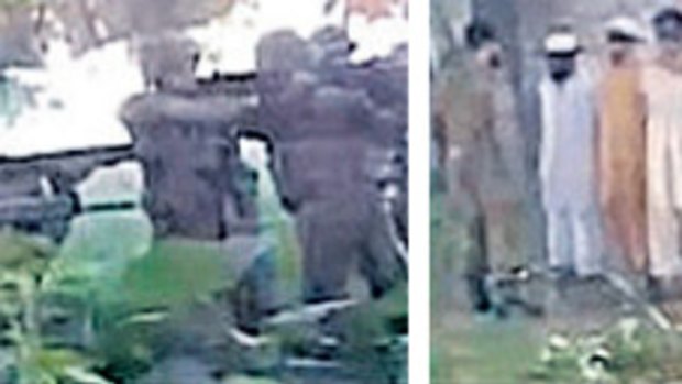 The video appears to show Pakistani soldiers executing civilians.